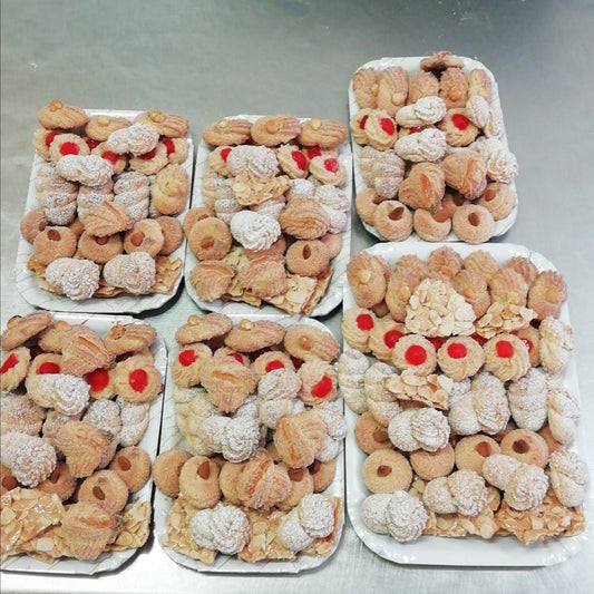 Paste di mandorla siciliane - dolcini di mandorla assortiti - Cucchitella Sciacca Shop - Bar Nuovo Fiore di Sciacca